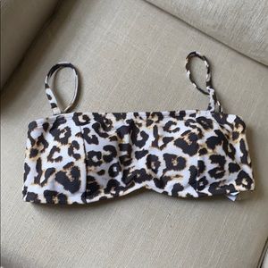 NWT Abercrombie leopard bandeau swim top